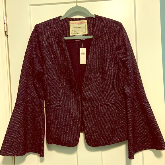 Anthropologie Navy Cartonnier Blazer